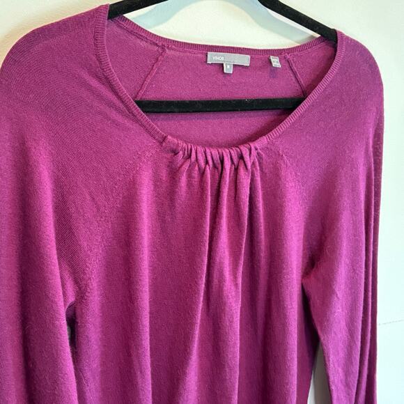 Vince Purple Cashmere Long Length Sweater - size Medium - Picture 2 of 6